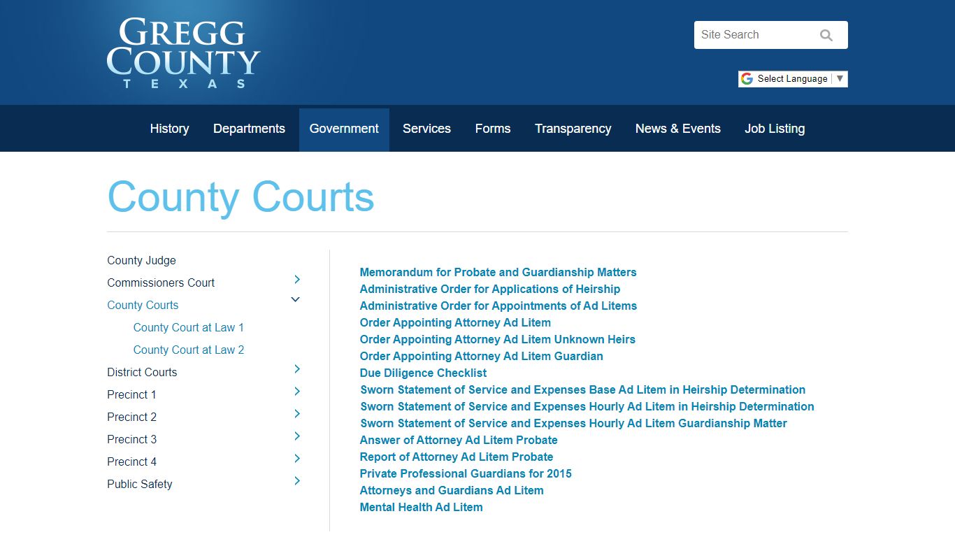 County Courts | Gregg County