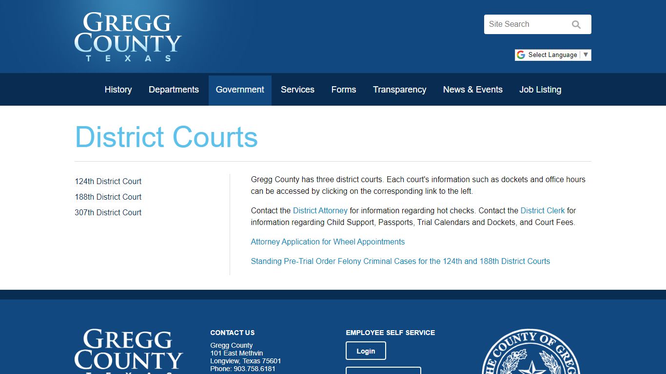 District Courts | Gregg County